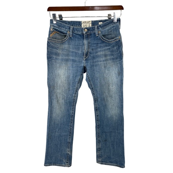 Ariat Other - Ariat Mens M4 Relaxed Boot Cut Jean 36x32 Thrashed Western Distress Work Denim